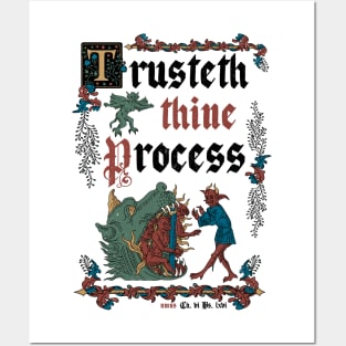 Trust the Journey Medieval Style - Vintage English Manuscript Posters and Art
